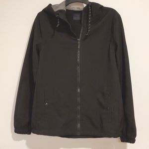 NOMAD•Black hooded jacket•snap button pockets•elasticized wrists•sz. SM •EUC•